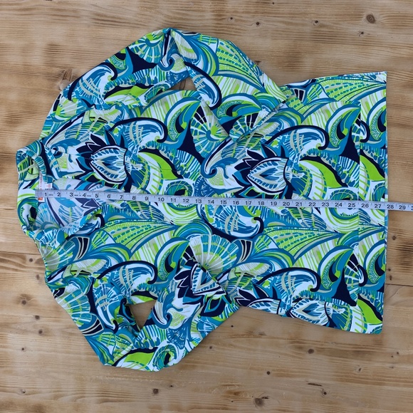 Jude Connally Chris Jude Cloth Tunic Top in Fanfare Turquoise Sz S - Picture 12 of 12